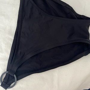 Calvin Klein black ring bikini bottom Size 8